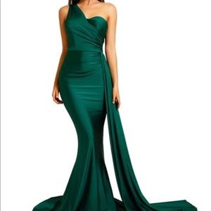 Emerald green formal dress